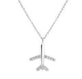 925 Sterling Silver Airplane Necklace