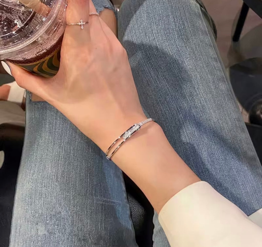 925 Sterling Silver Open Bangle Bracelet