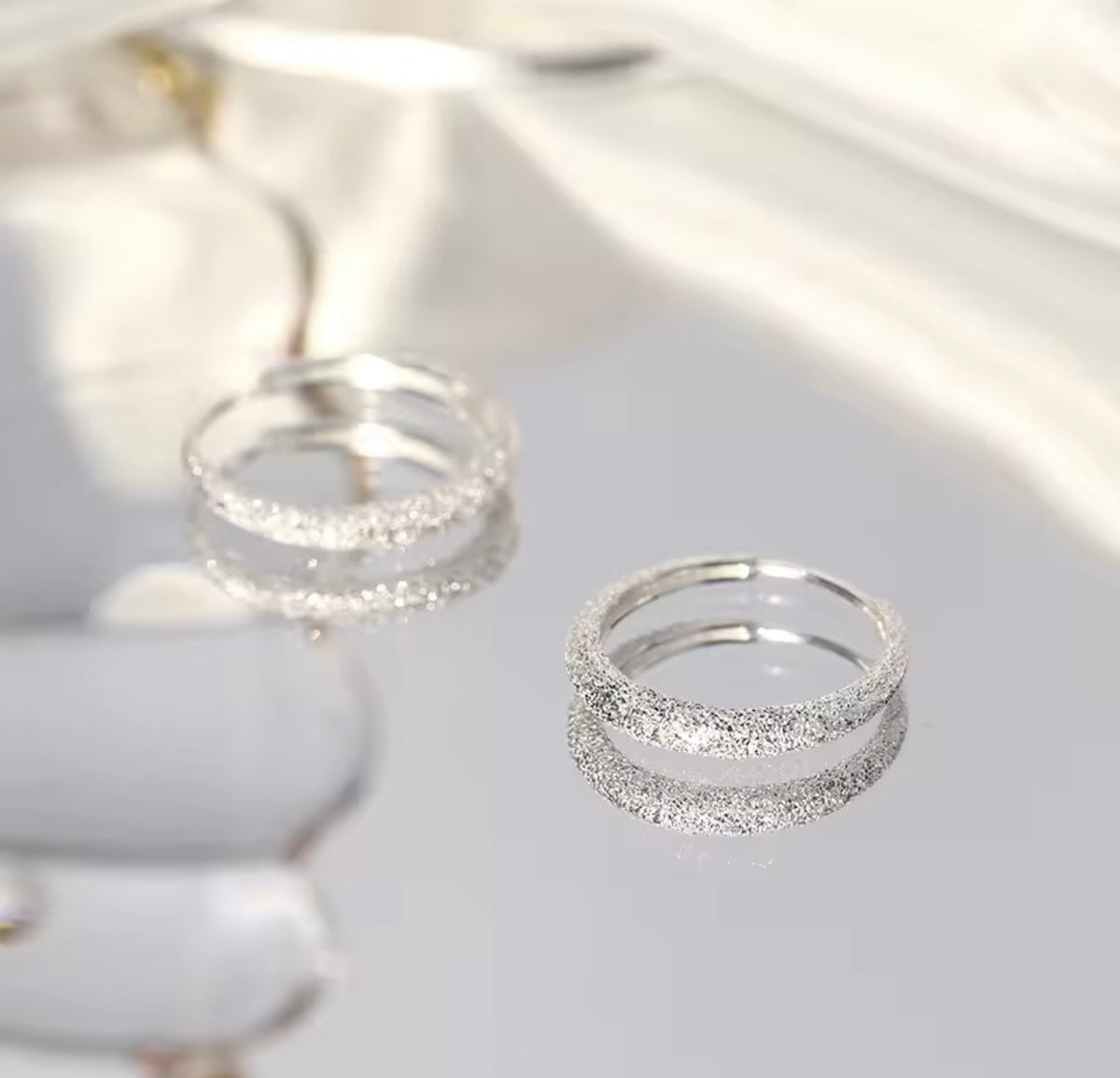 925 Sterling Silver Textured Hoop Earrings