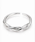925 Sterling Silver Adjustable Twisted Ring