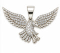 925 Sterling Silver Sparkling Eagle Pendant