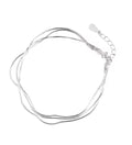 925 Sterling Silver Triple Strand Bracelet