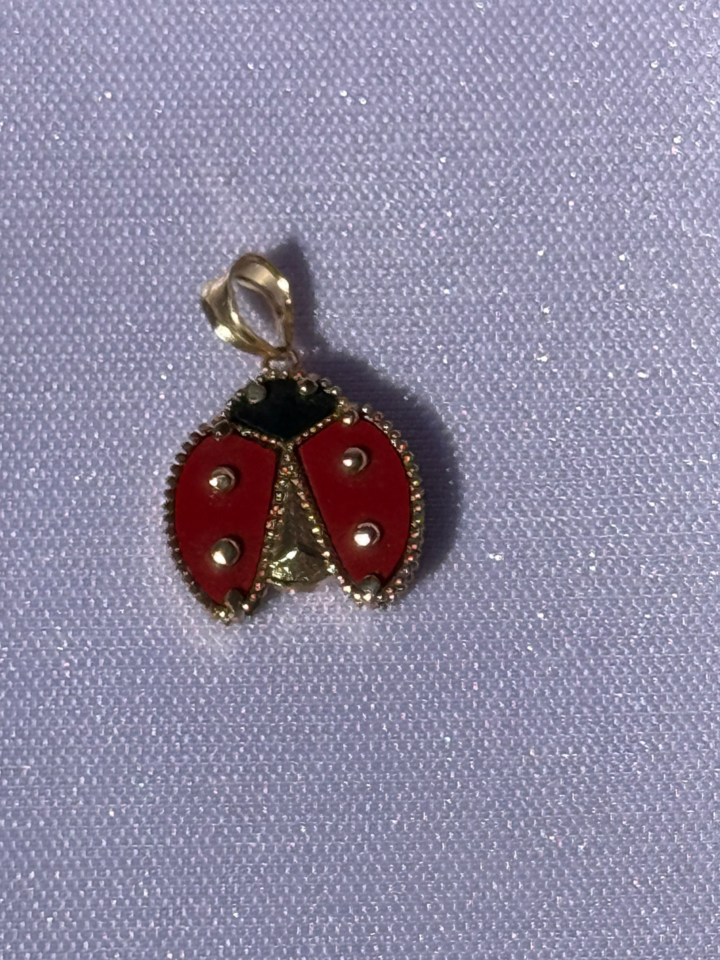 10K Gold Ladybug Pendant - .70”