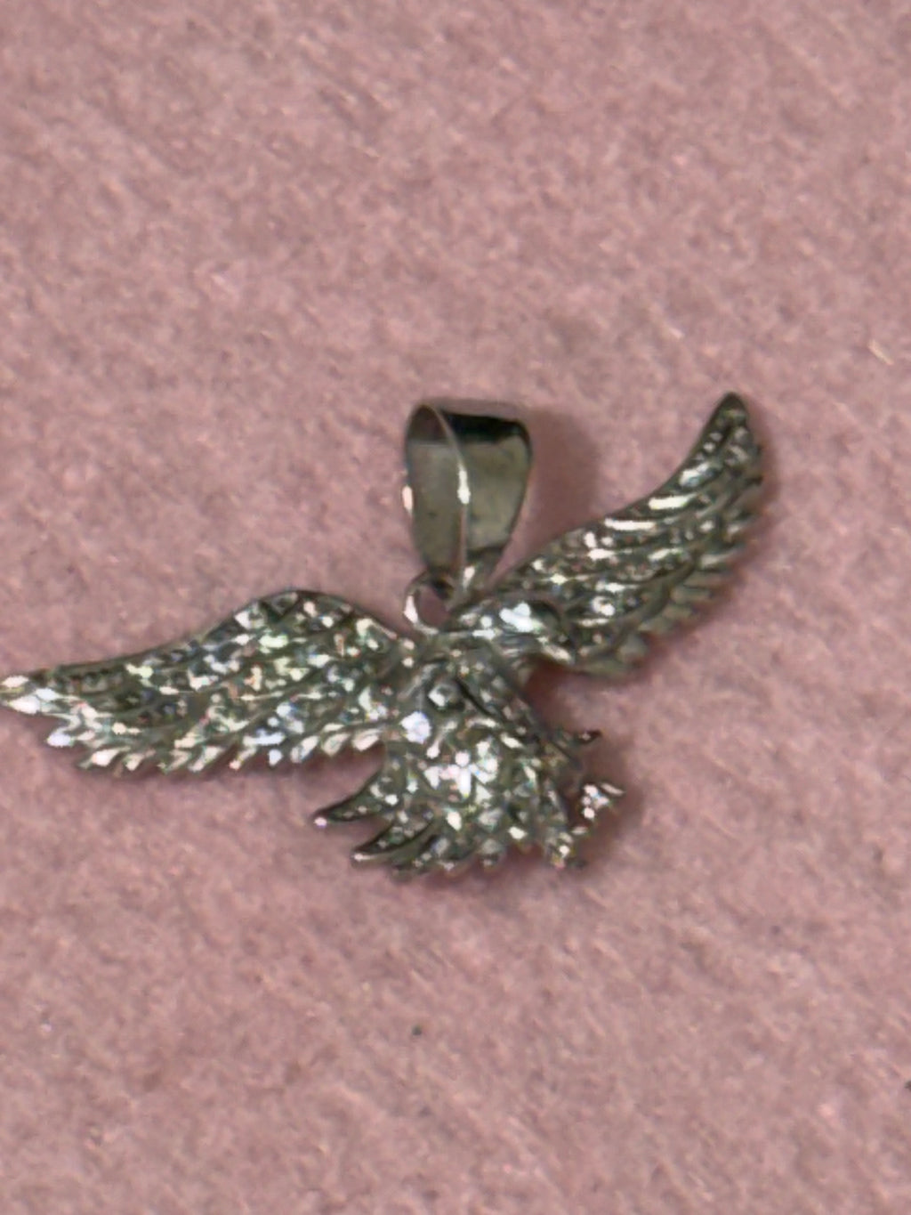 925 Sterling Silver Sparkling Eagle Pendant