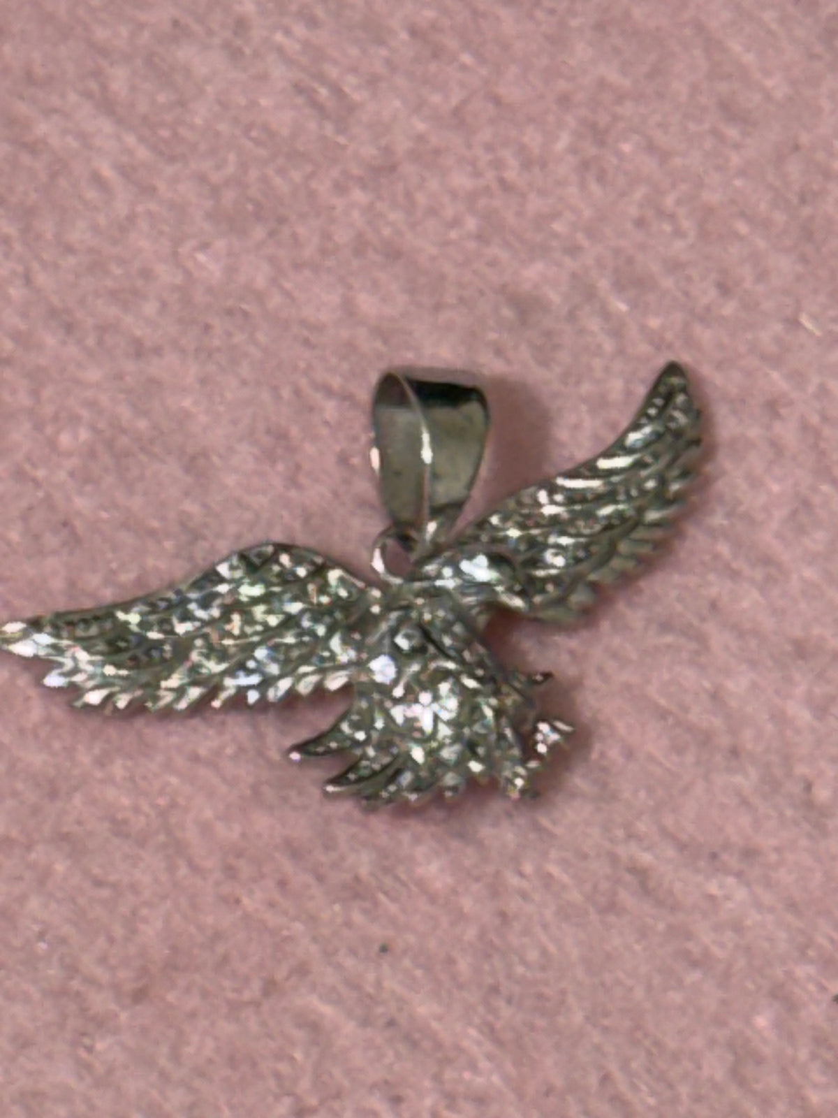 925 Sterling Silver Sparkling Eagle Pendant