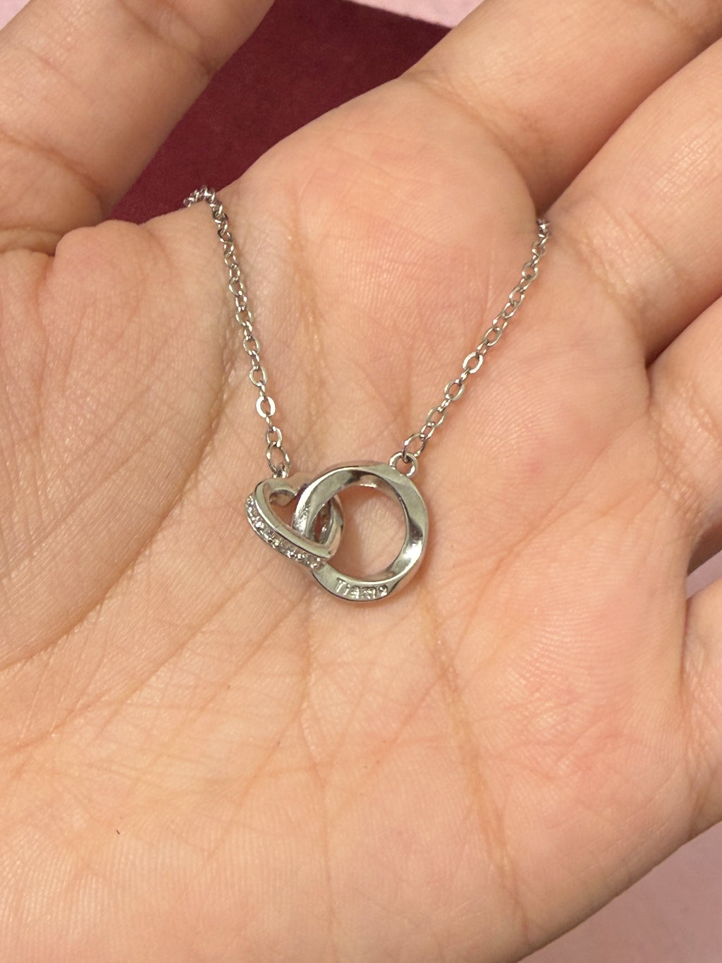 925 Sterling Silver Te Amo Love Knot Necklace