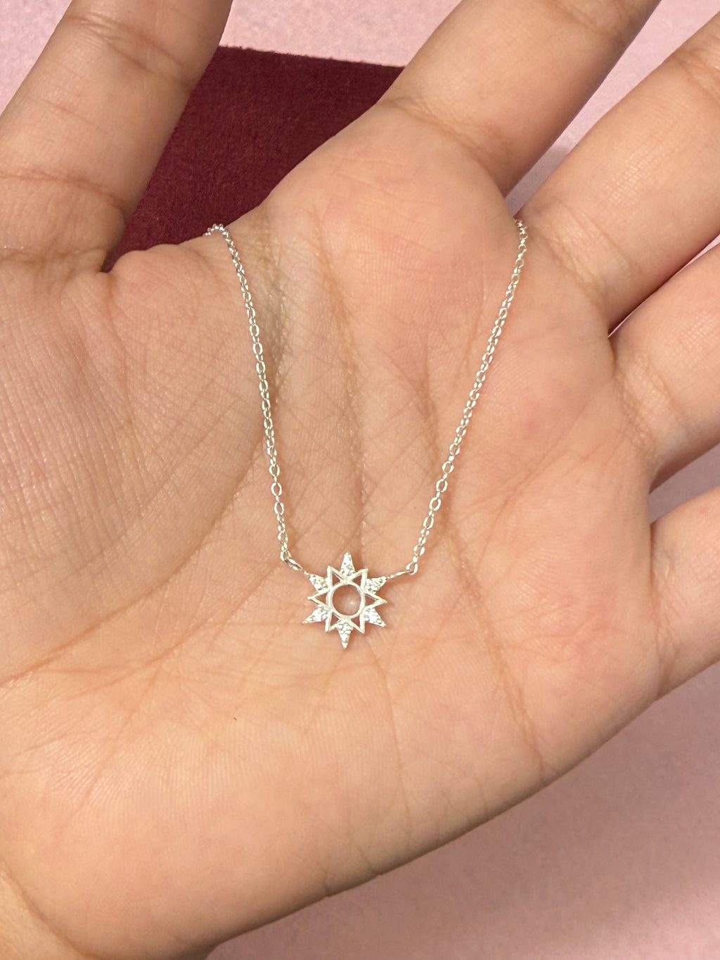 925 Sterling Silver North Star Necklace – 18"