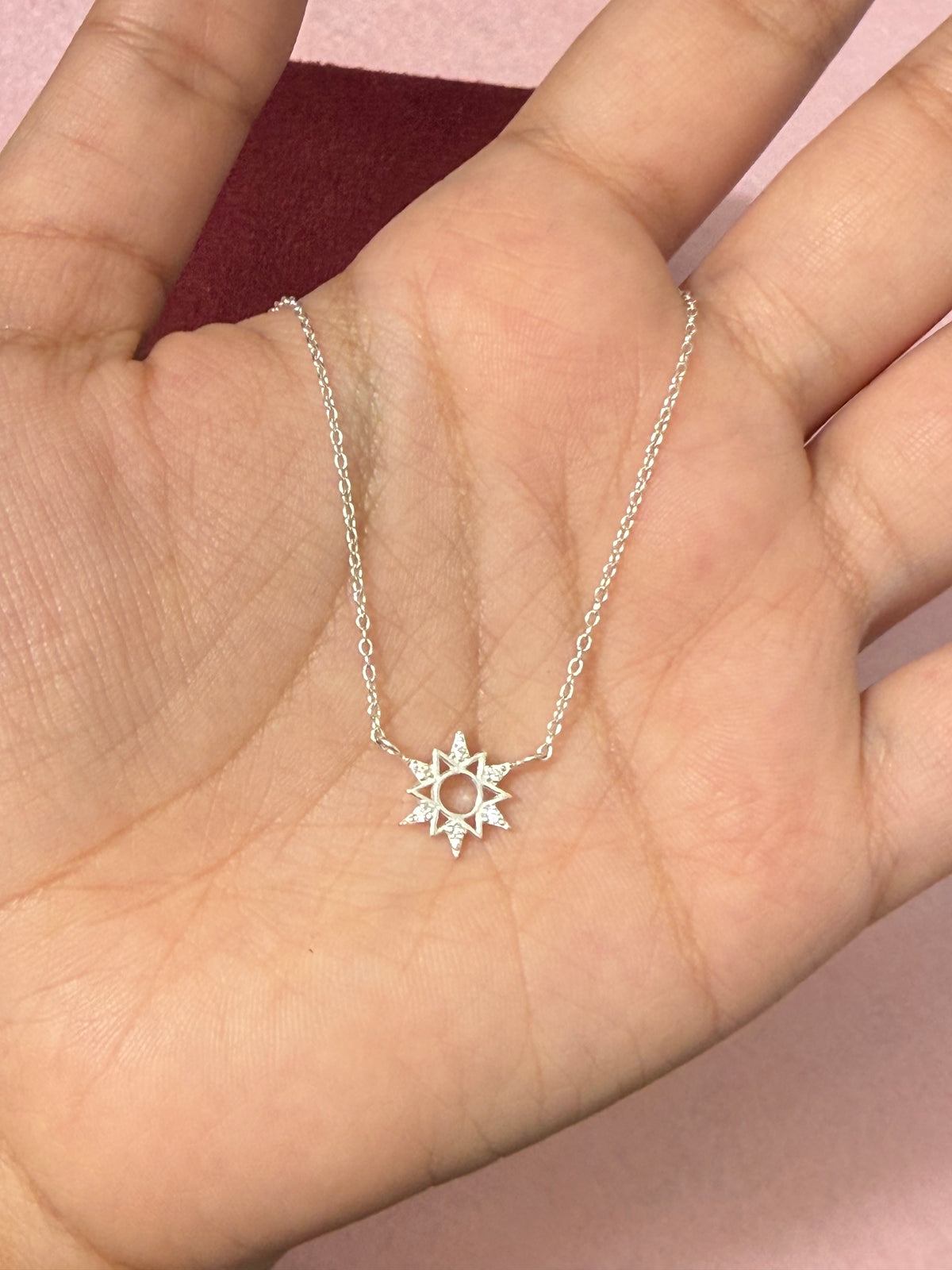 925 Sterling Silver North Star Necklace – 18"