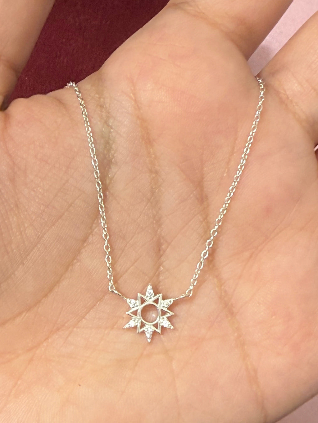 925 Sterling Silver North Star Necklace – 18"