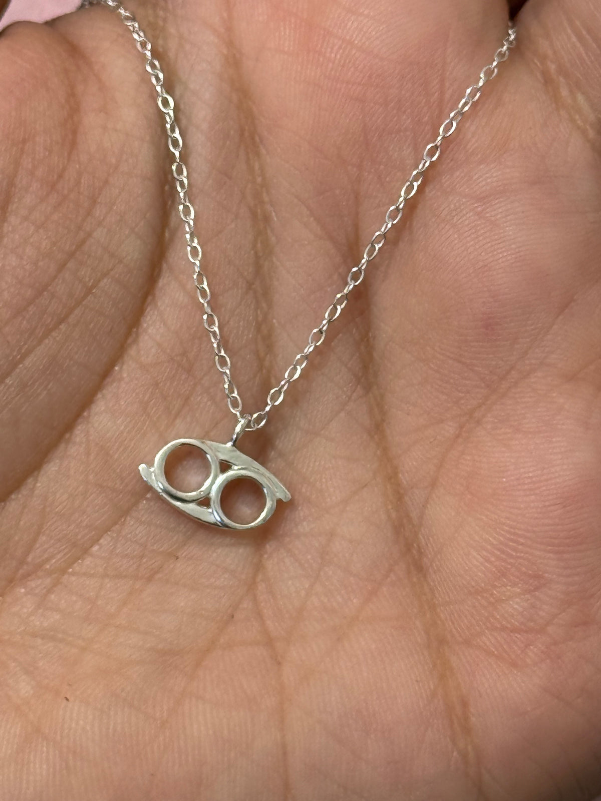 925 Sterling Silver Cancer Zodiac Necklace – 18"