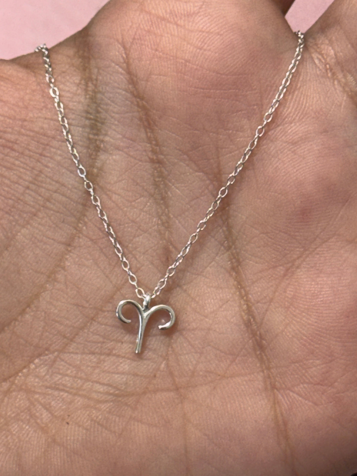 925 Sterling Silver Aries Zodiac Necklace – 18"