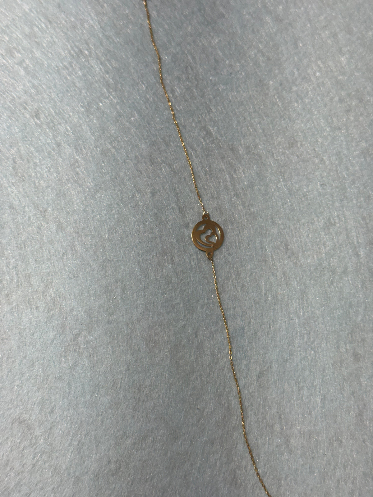 18K Yellow Gold Interlocking Hearts Circle Bracelet – 7.5”