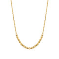 10K Yellow Gold Beaded Bar Anklet – 9” + 1” Adjustable