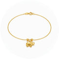 10K Yellow Gold Elephant Anklet – 9” + 1” Adjustable