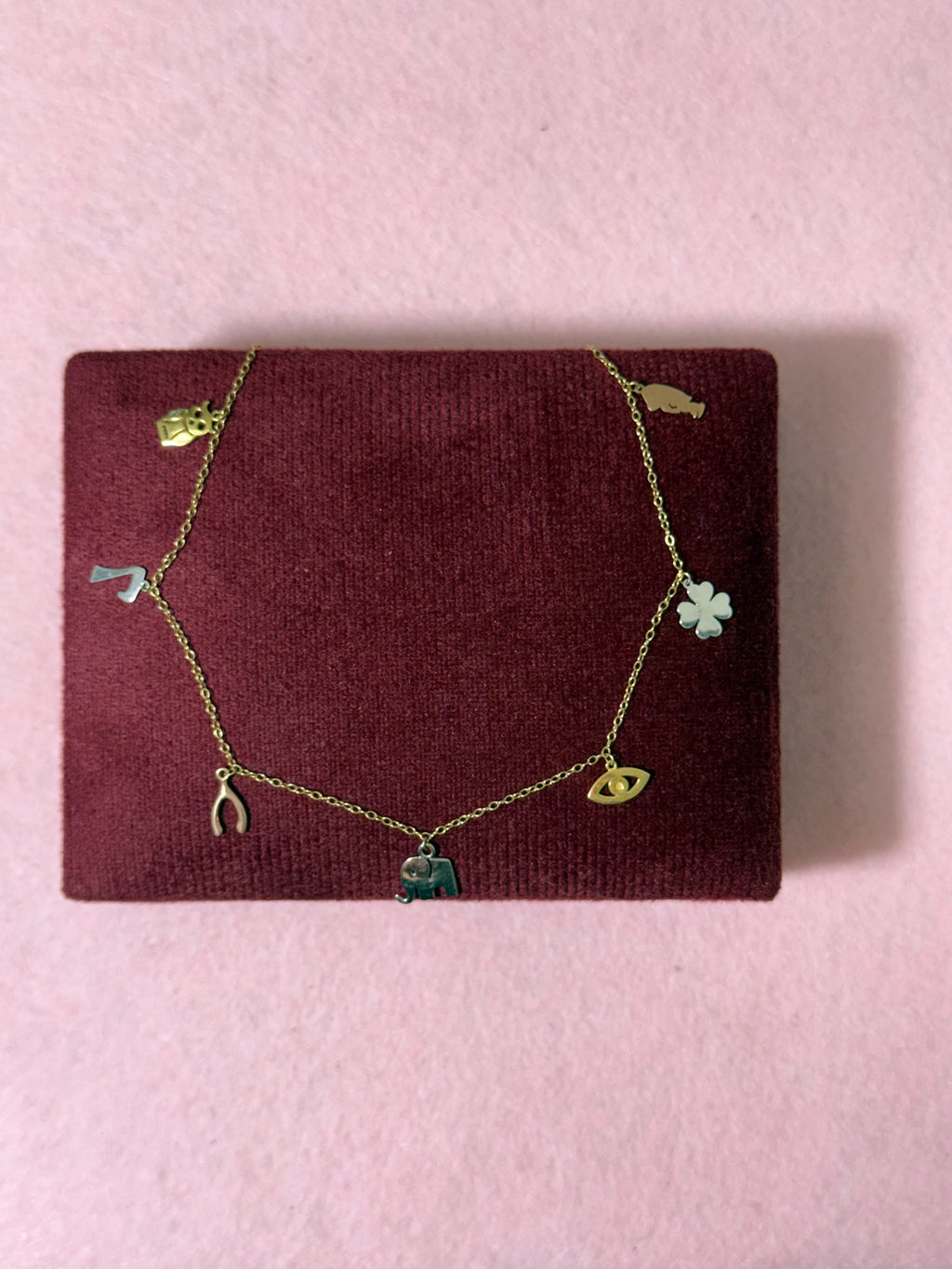 10K Two-Tone Gold Lucky Charm Anklet – 9” + 1” Adjustable