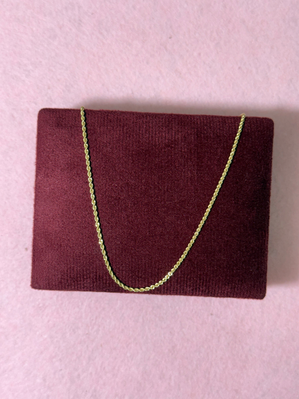10K Yellow Gold Diamond-Cut Rope Anklet – 10”