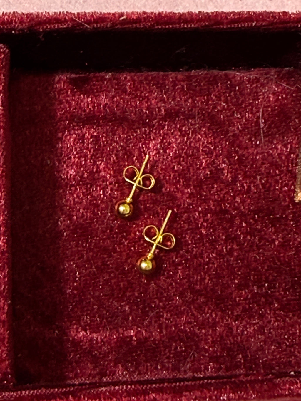 Gold Stainless Steel Mini Ball Stud Earrings
