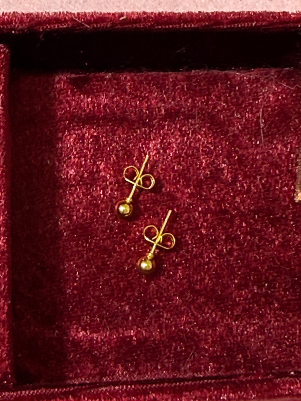 Gold Stainless Steel Mini Ball Stud Earrings