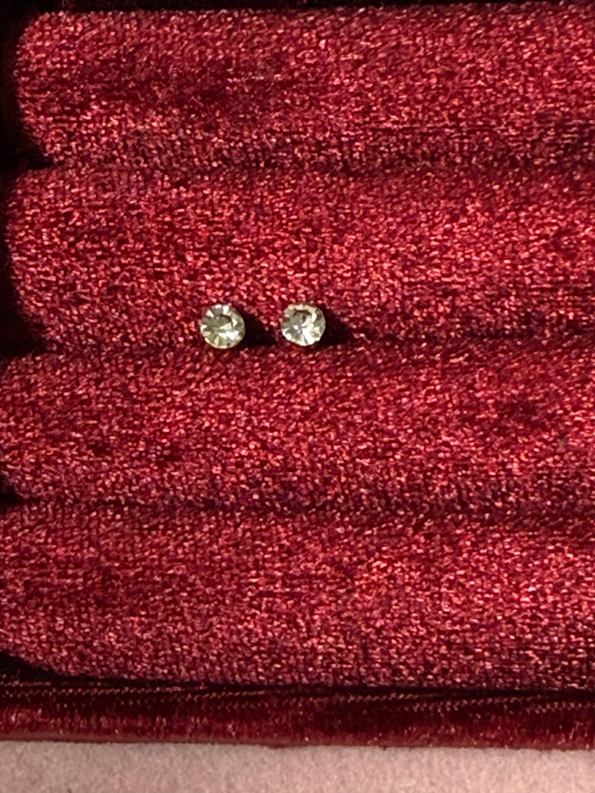 Stainless Steel Round Crystal Stud Earrings