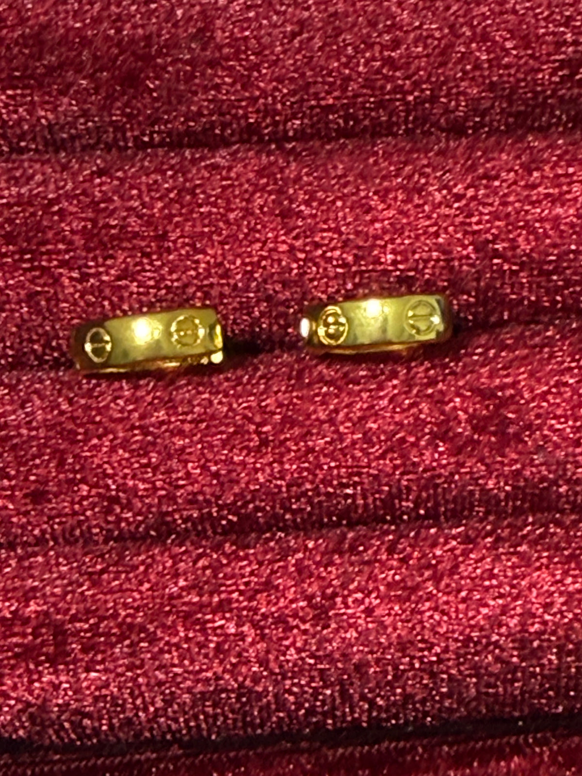 Gold Stainless Steel Screw Design Huggie Hoop Earrings