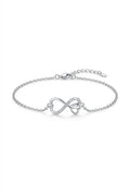 925 Sterling Silver Infinity Heart Bracelet – 8" Adjustable