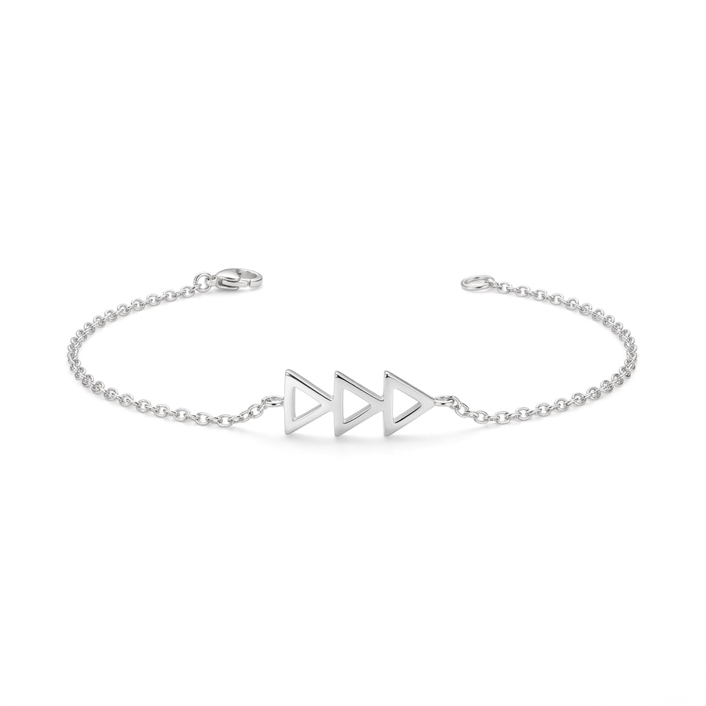 925 Sterling Silver Blue Beaded Cross Bracelet – 7" Adjustable
