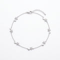 925 Sterling Silver Sparkling Star Bracelet – 8" Adjustable
