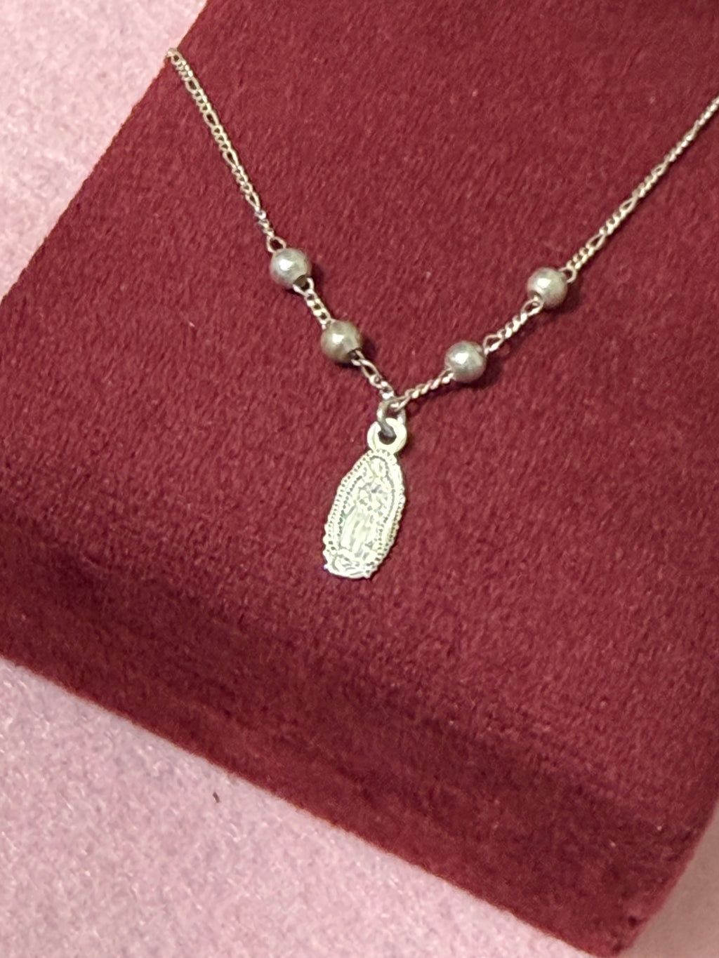 925 Sterling Silver Virgin Mary Guadalupe Bracelet – 7”