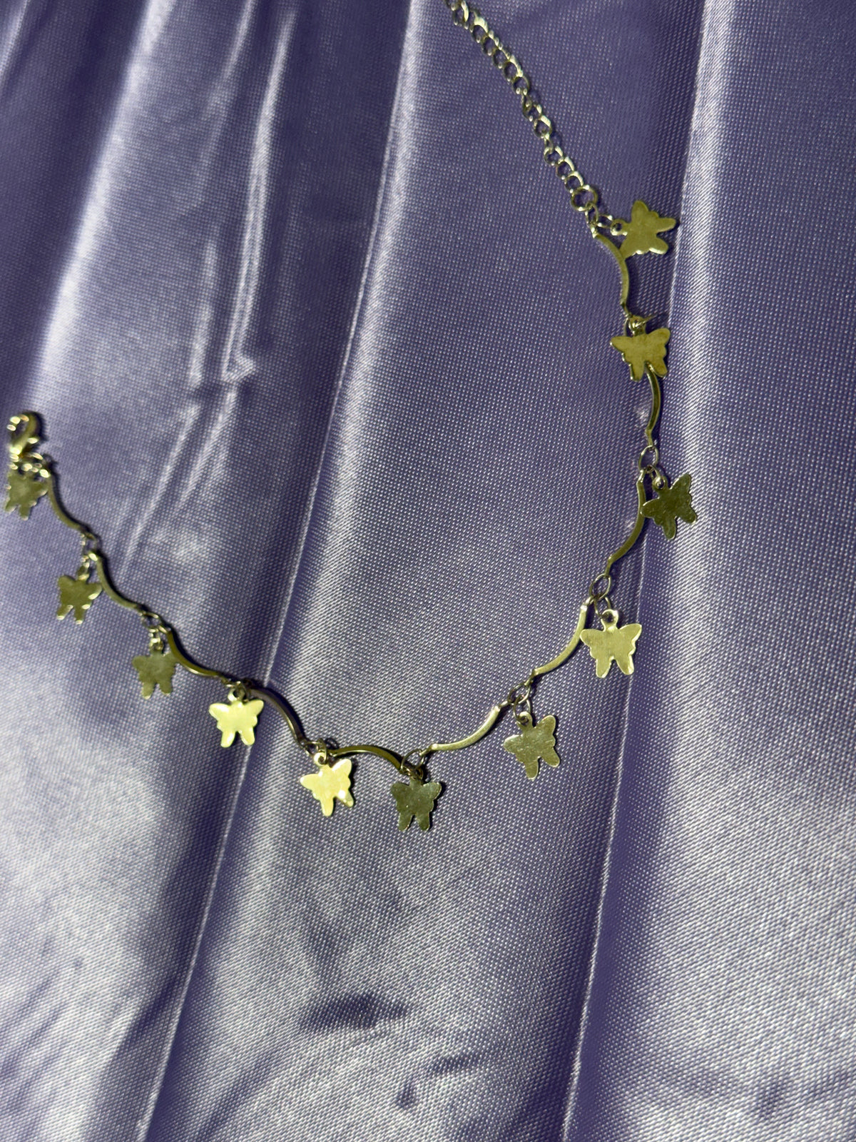 925 Sterling Silver Butterfly Charm Anklet