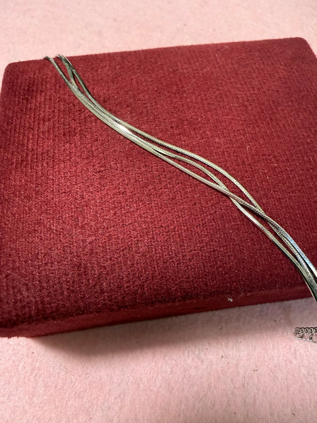 925 Sterling Silver Triple Strand Bracelet