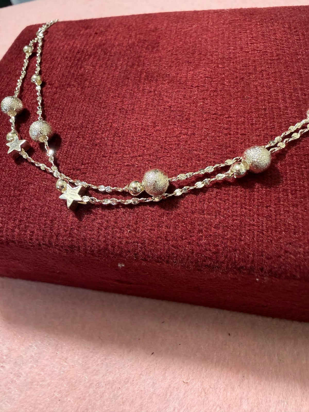 925 Sterling Silver Double-Layer Star Bracelet