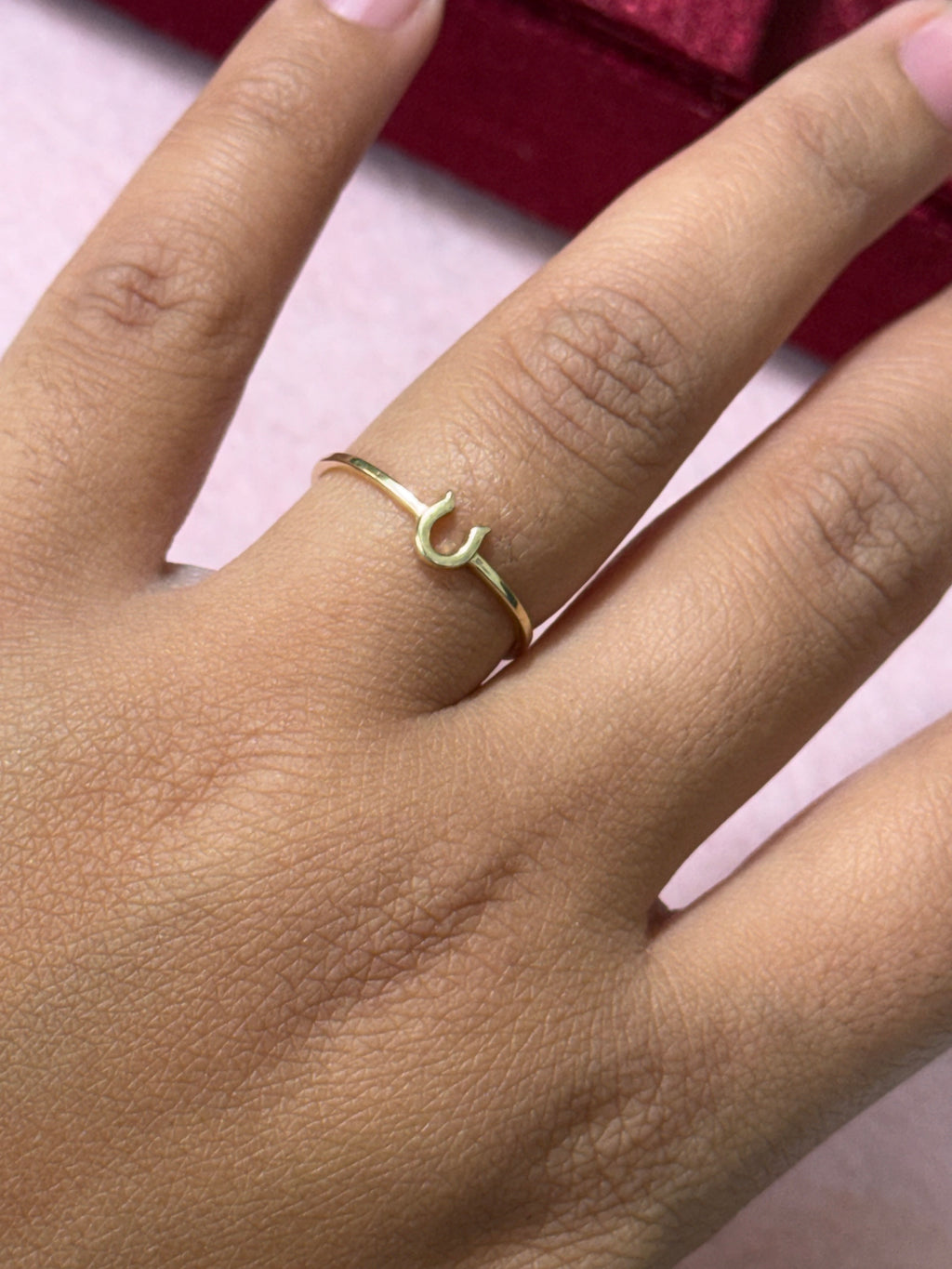 14K Yellow Gold Horseshoe Ring – Size 8