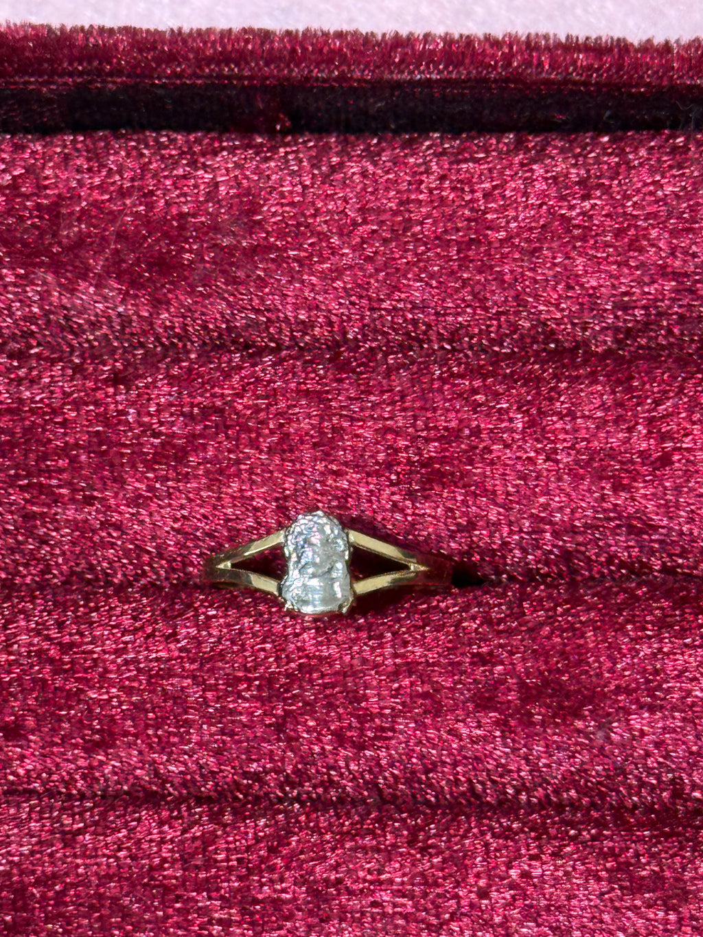 14K Yellow Gold Jesus Head Split-Shank Ring – Size 6