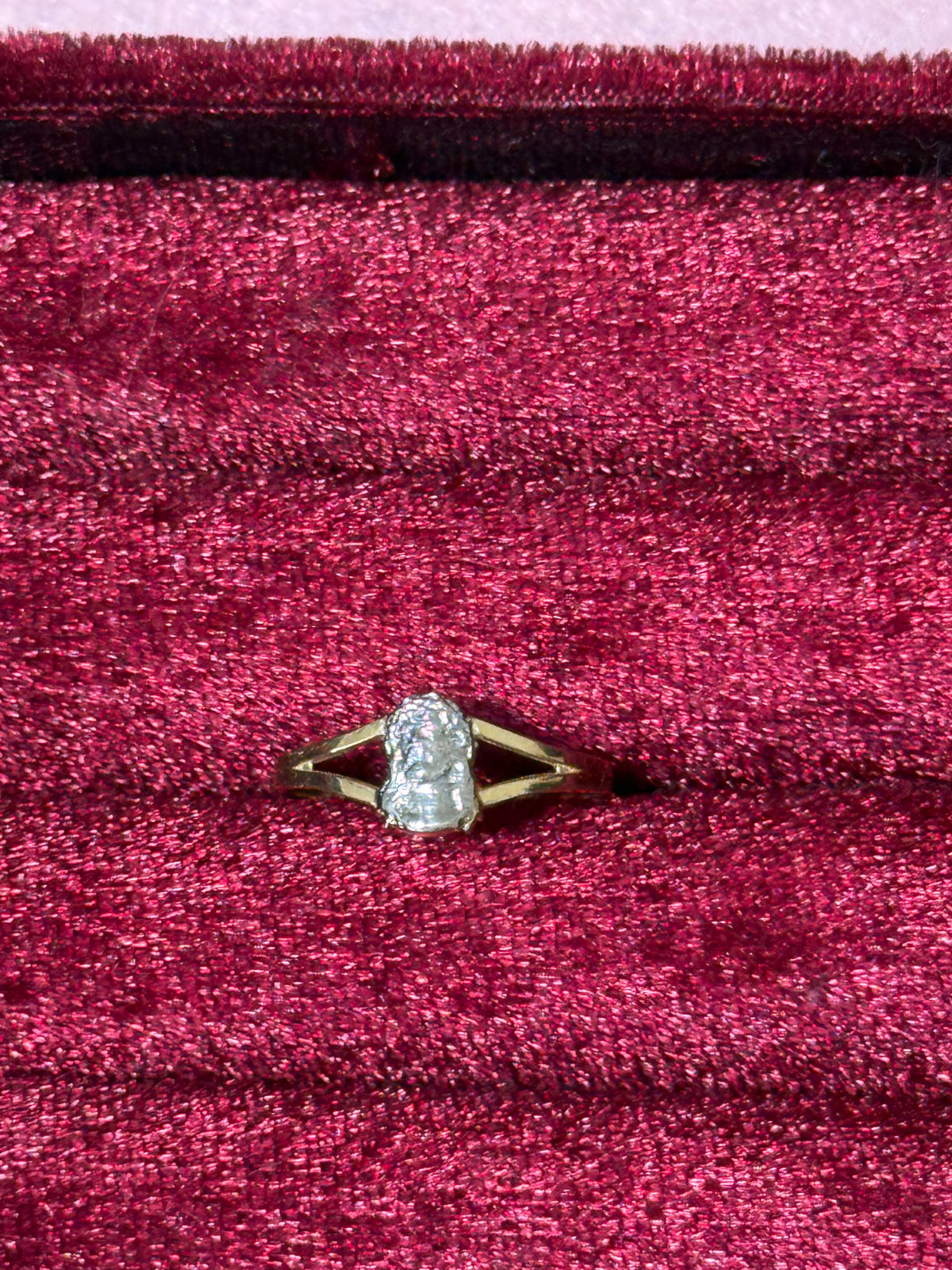 14K Yellow Gold Jesus Head Split-Shank Ring – Size 6