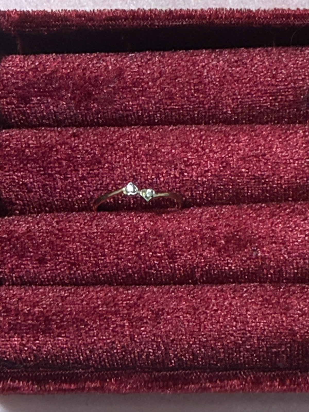 14K Gold Two-Stone CZ Ring – Size 6.5