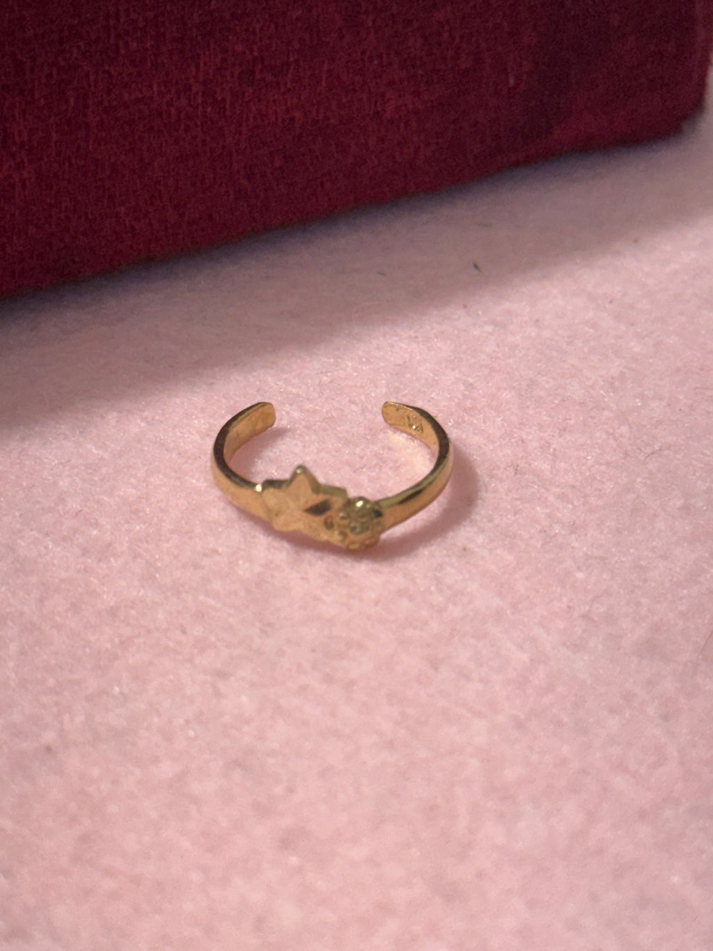 10K Gold Star Toe Ring – Adjustable
