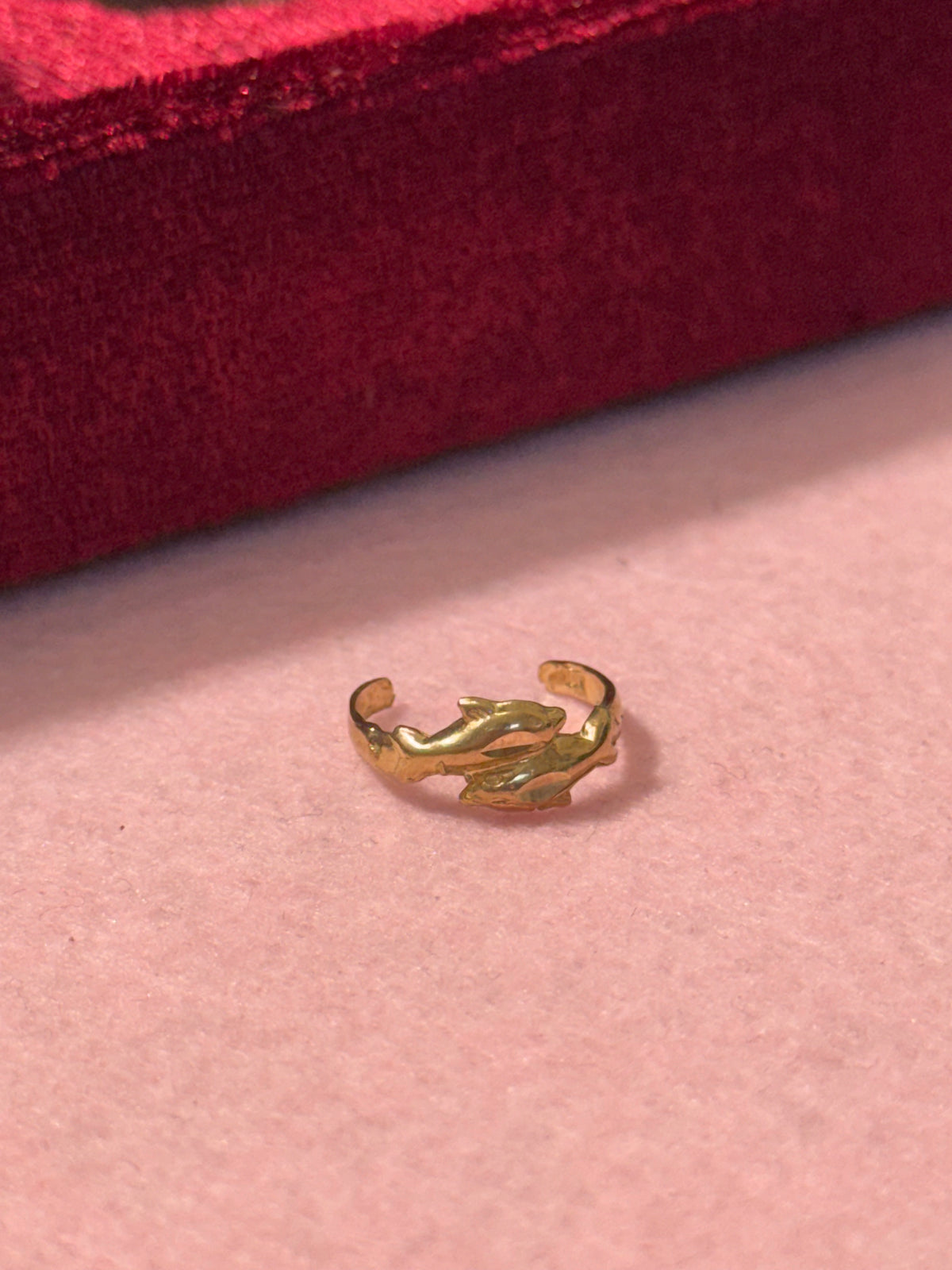 10K Gold Dolphin Wrap Toe Ring – Adjustable