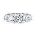 925 Sterling Silver Five-Stone Round-Cut Ring – Size 9