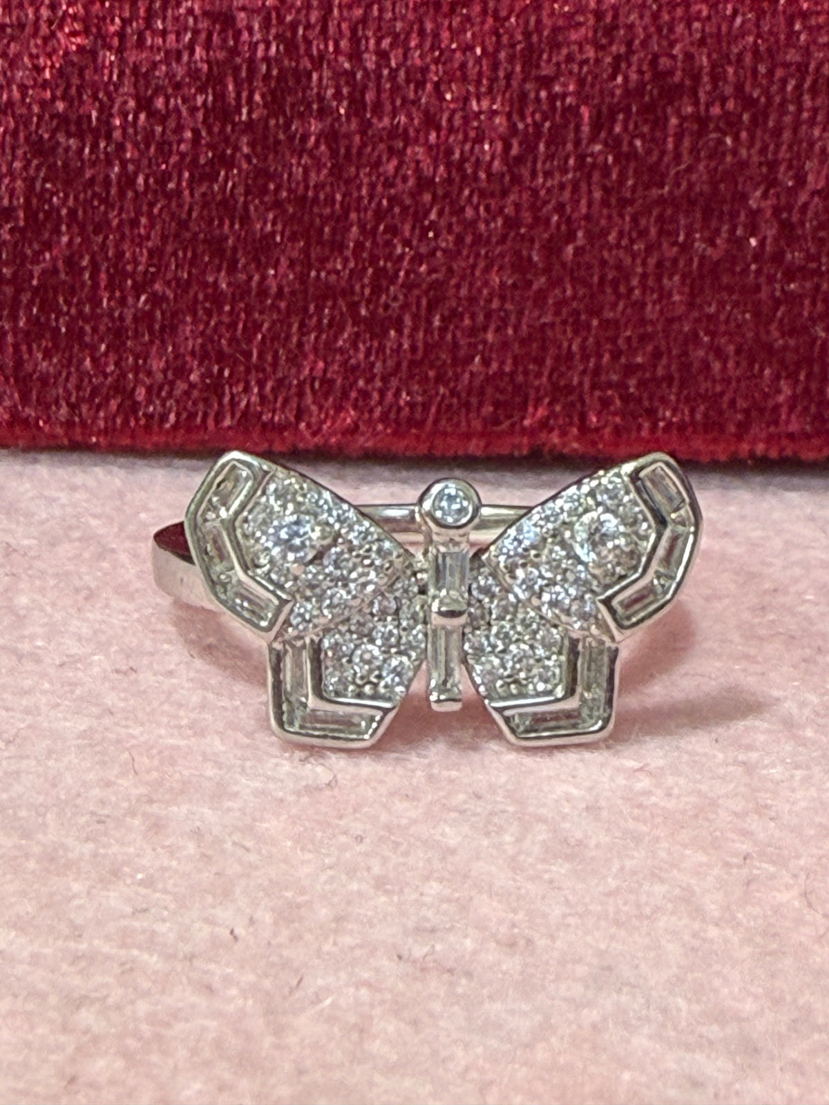 925 Sterling Silver Sparkling Butterfly Ring – Size 9