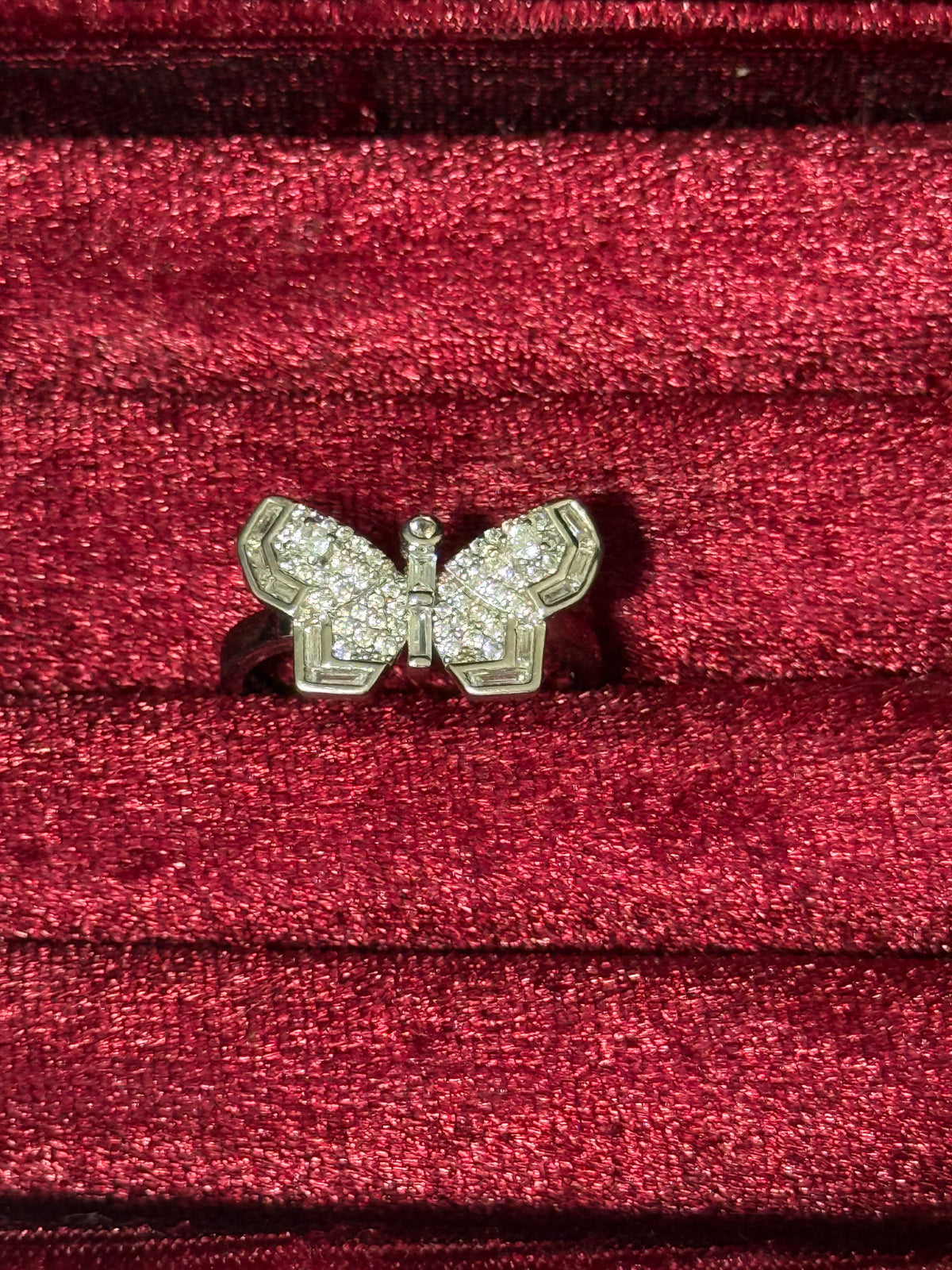 925 Sterling Silver Sparkling Butterfly Ring – Size 9