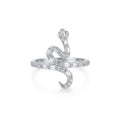 925 Sterling Silver Sparkling Snake Wrap Ring – Size 7