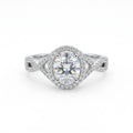 925 Sterling Silver Oval Halo Infinity Ring – Size 8