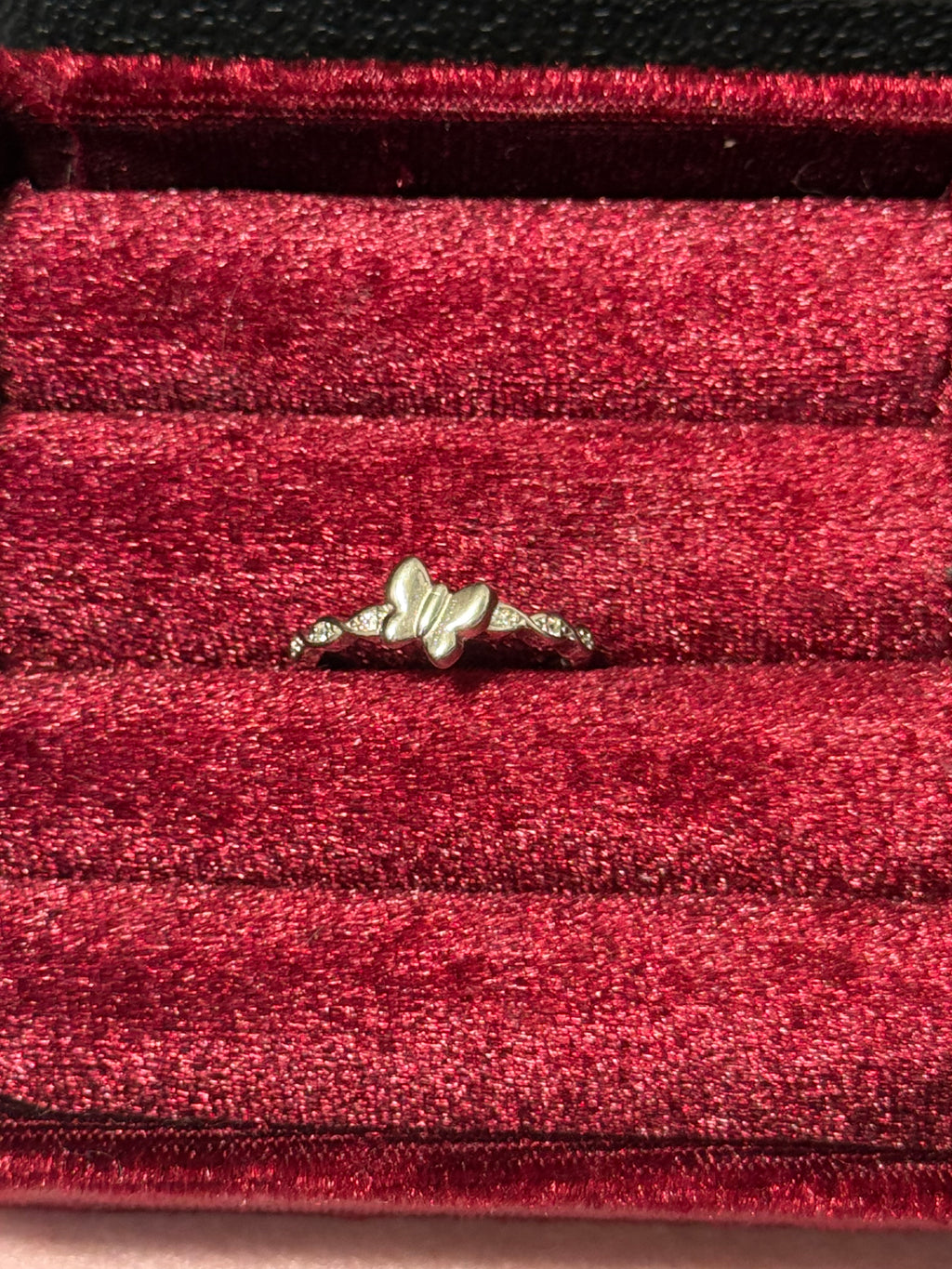 925 Sterling Silver Butterfly Infinity Ring – Size 7