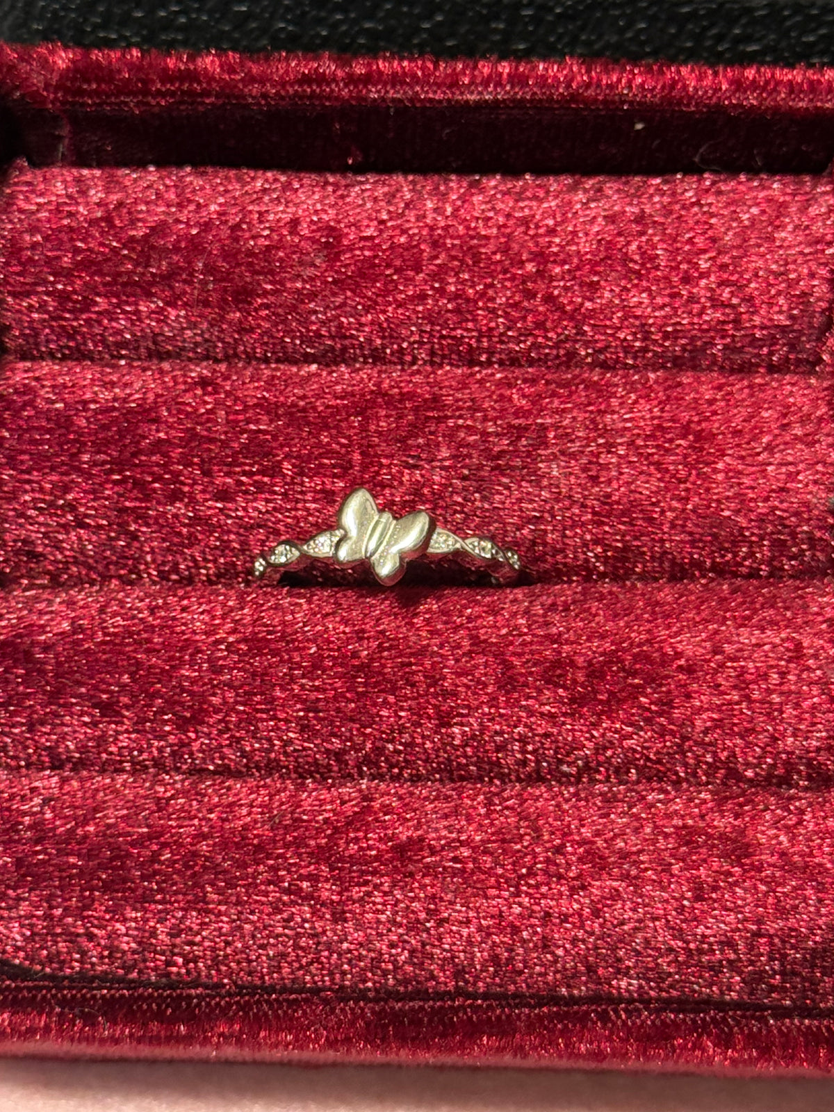 925 Sterling Silver Butterfly Infinity Ring – Size 7