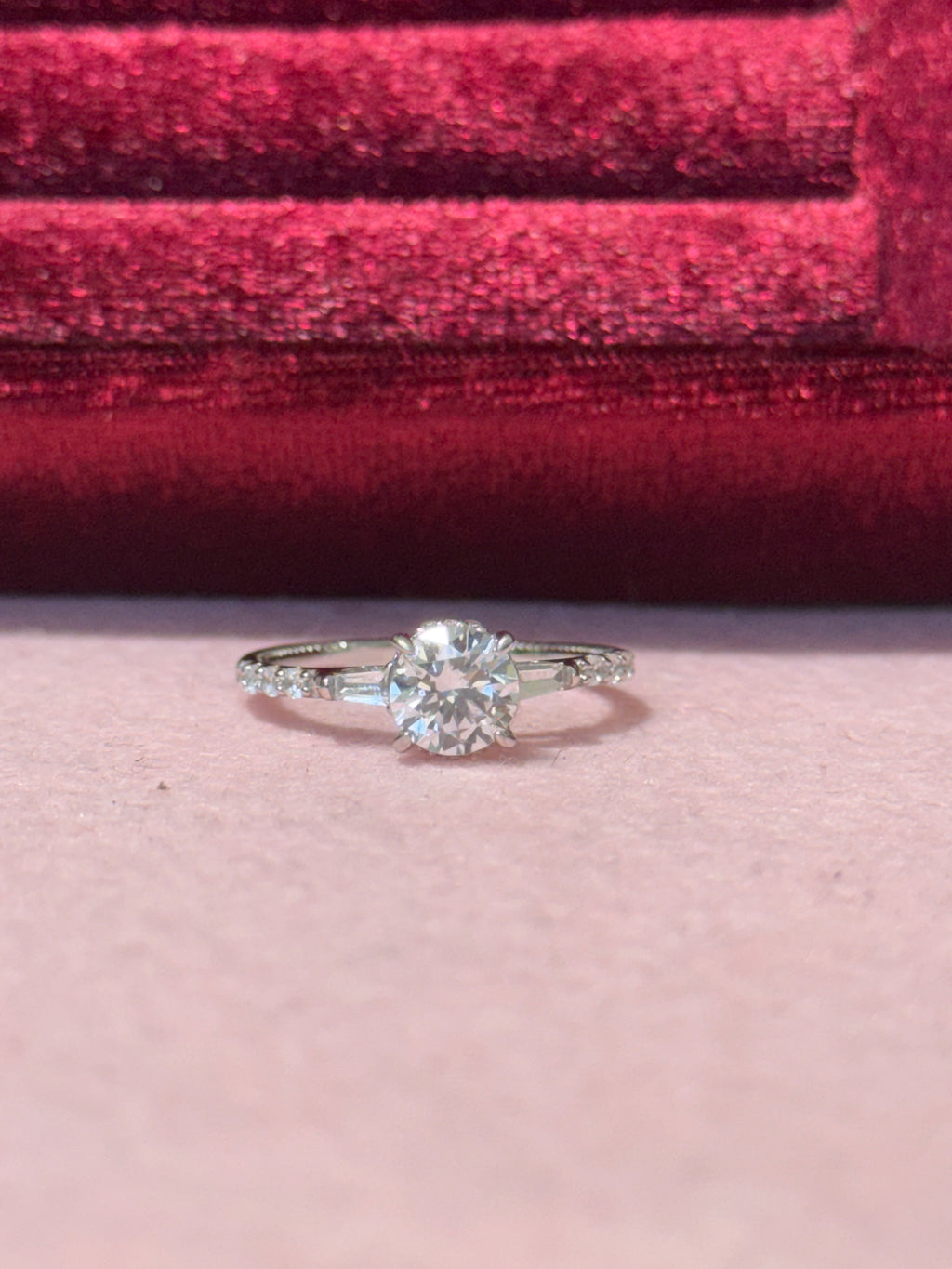 925 Sterling Silver Round Solitaire CZ Ring – Size 9