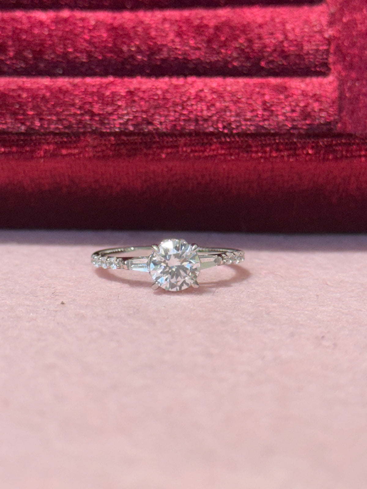 925 Sterling Silver Round Solitaire CZ Ring – Size 9