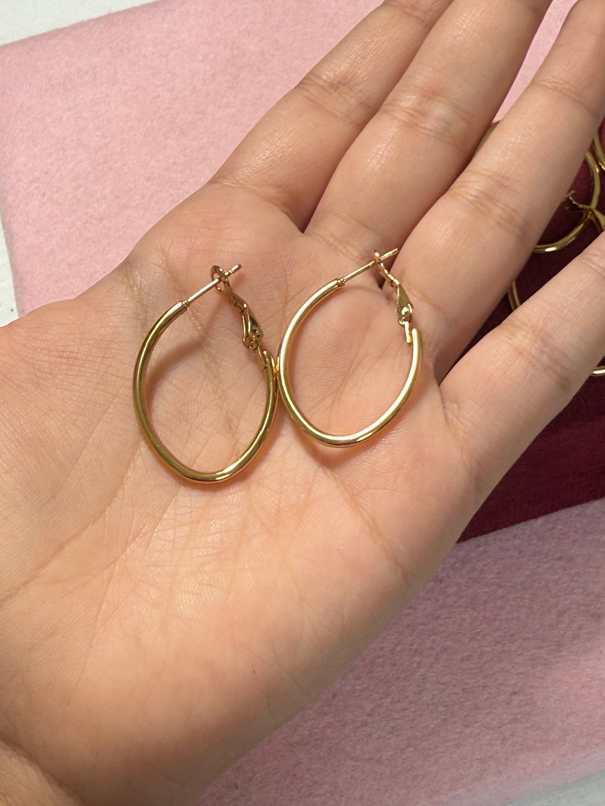Stainless Steel Gold Classic Hoop Earrings – 3 Sizes