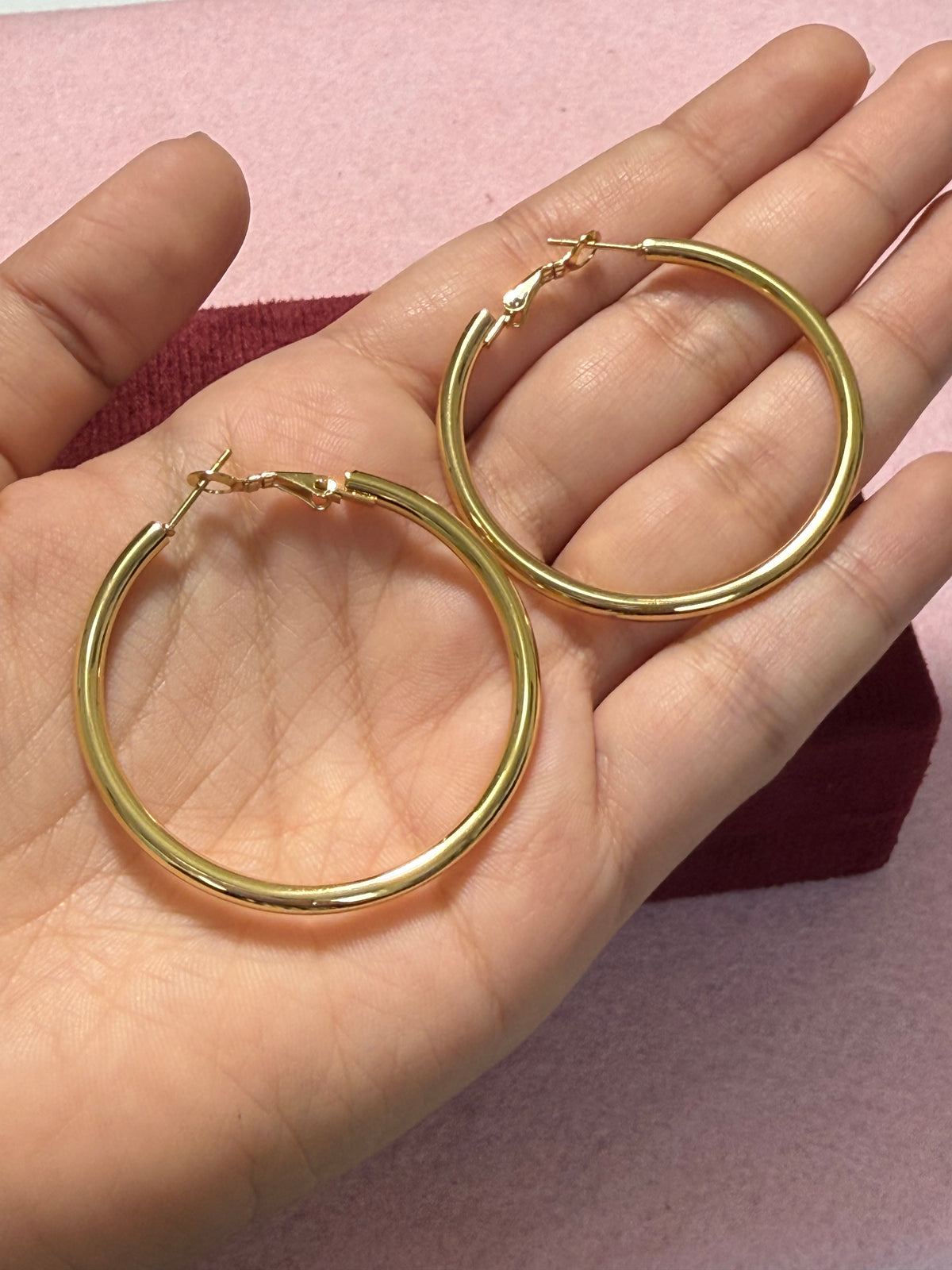 Stainless Steel Gold Classic Hoop Earrings – Small, Medium & Large