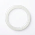 Milky White Fashion Bangle – Smooth Round Design / Med