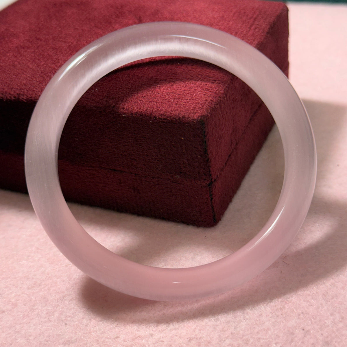 Pink Cat’s Eye Bangle – Medium/Large